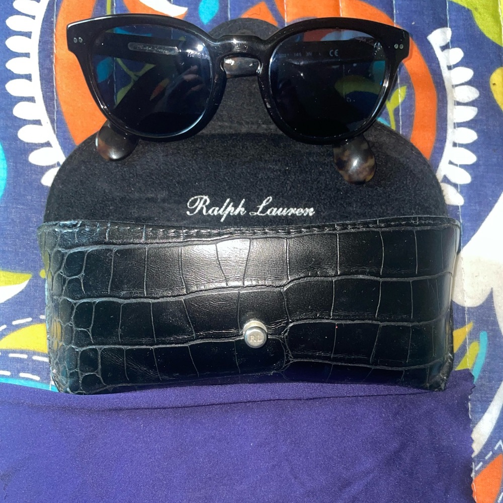 Ralph Lauren black keyhole sunglasses